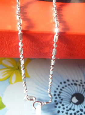 天乙银饰专柜正品 925纯银 品牌 项链 925银柱子链