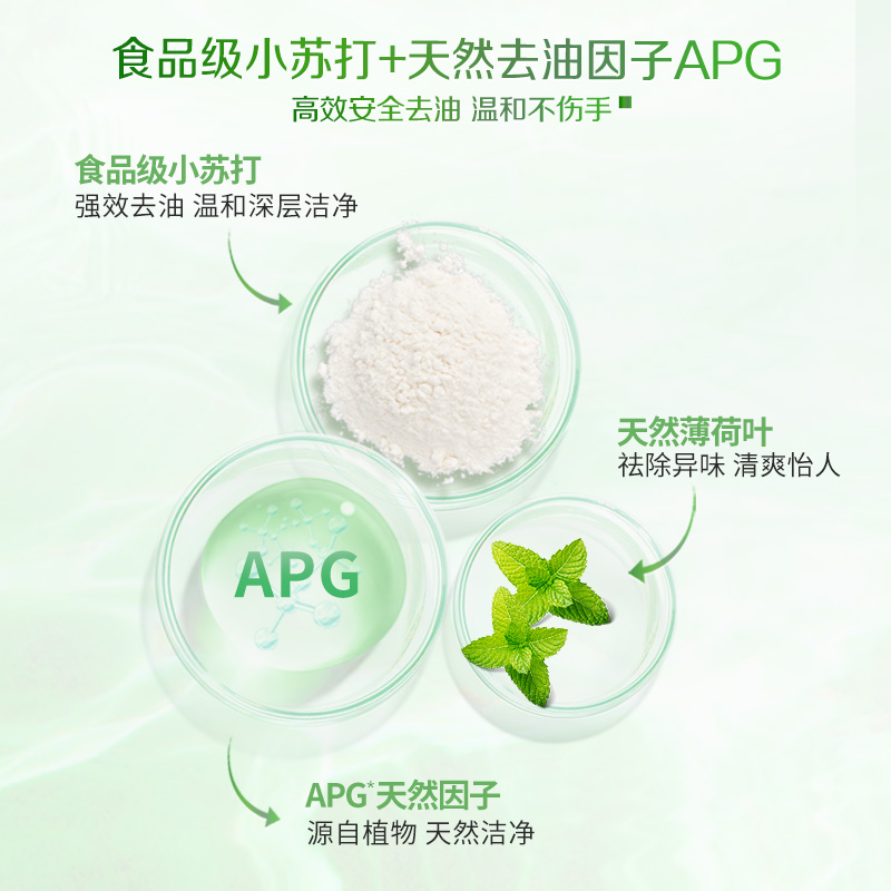 立白青提茉莉洗洁精家用囤货装去油去污洗碗488g*4瓶