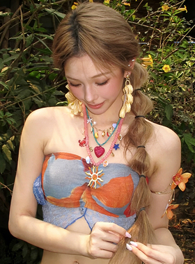 海洋度假风彩色项链女