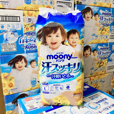 Тканевый подгузник 日本本土moony尤妮佳夏季止汗拉拉裤吸汗超薄透气干爽学步裤l/xl