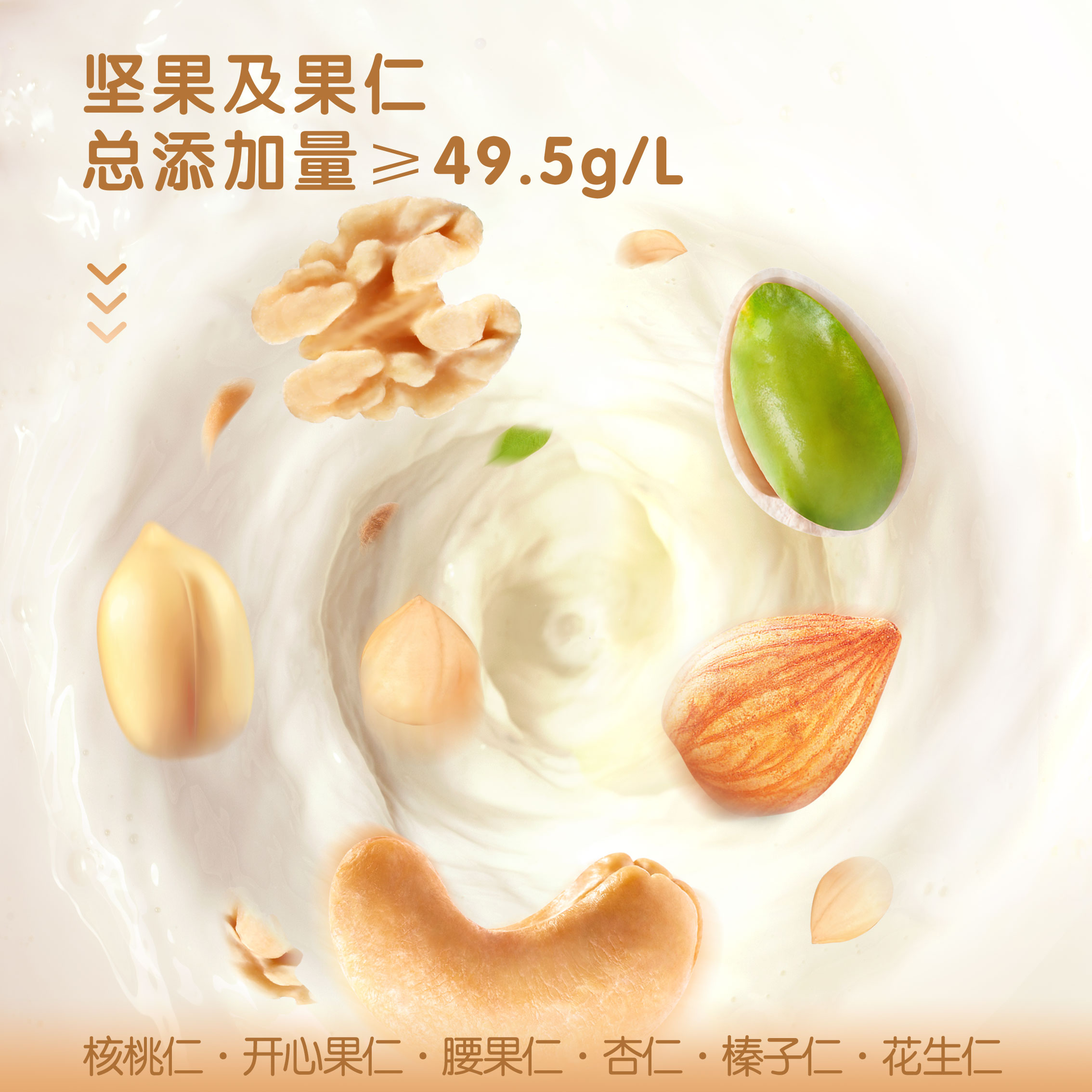 【三只松鼠_每日坚果乳250ml*8盒】植物蛋白饮料核桃乳早餐杏仁露 - 图1