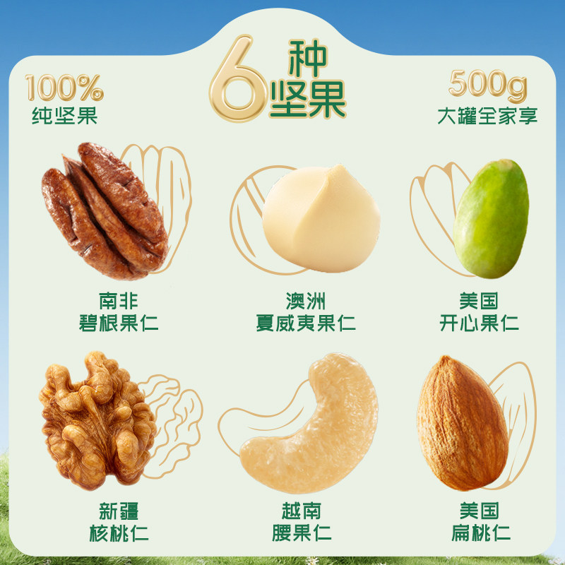 【三只松鼠_罐装每日坚果400g】孕妇健康休闲零食混合早餐整罐