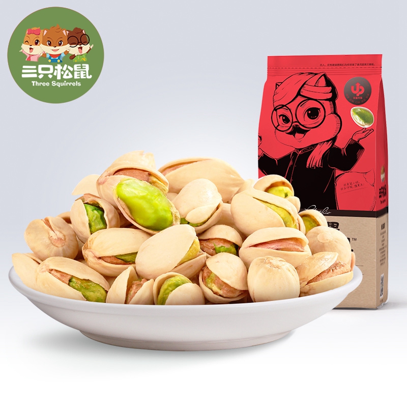 三只松鼠旗舰店百亿补贴【三只松鼠_开心果185gx5袋】零食坚果干货干果炒货0