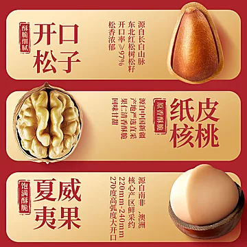 下拉！三只松鼠坚果礼盒鼎紫款20袋送长辈[9元优惠券]-寻折猪