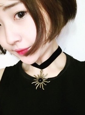 原宿黑色蕾丝欧美脖子项圈包邮