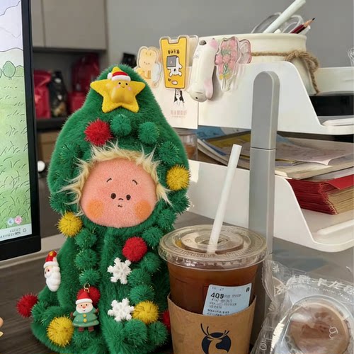 现货拉布布星星人sp娃衣圣诞斗篷套装针织搪胶玩偶替换装泡泡玛特 - 图0