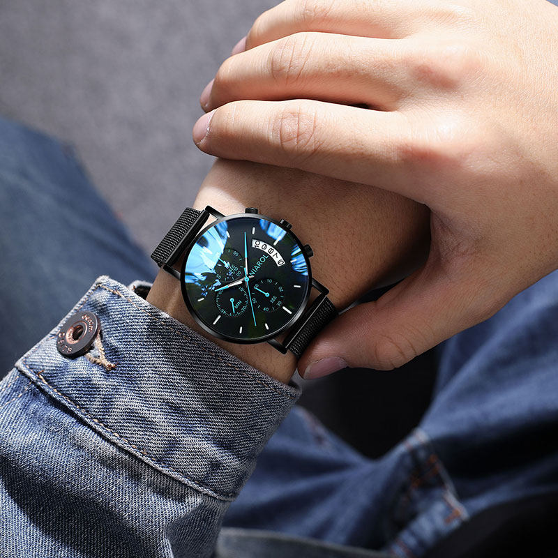 霸气瑞士男学生全自动夜光黑机械表 尼诺尔手表国产腕表