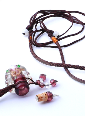 彩色琉璃香薰可打开小瓶挂件项链