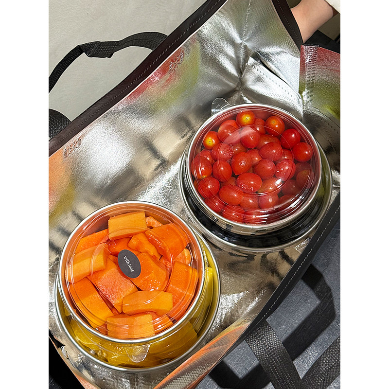 丁峰·果切特色打包盒简约纸碗一次性水果包装盒透明盖铝箔圆碗,淘宝优惠券,粉丝福利购,淘宝优惠卷