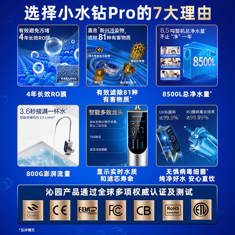 沁园家用ro反渗透自来水官方旗舰店 沁园净水器