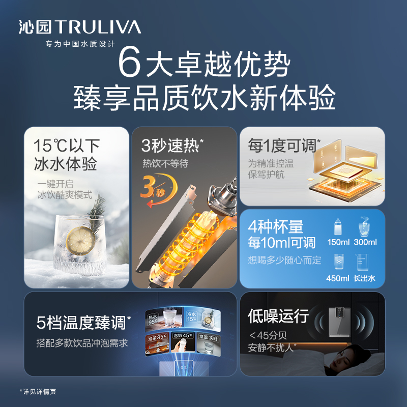 【政府补贴】沁园管线机家用壁挂式速热饮水机制冷加热一体直饮机 - 图0