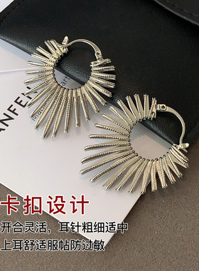 CANFEN中性风设计感独特漂亮耳环