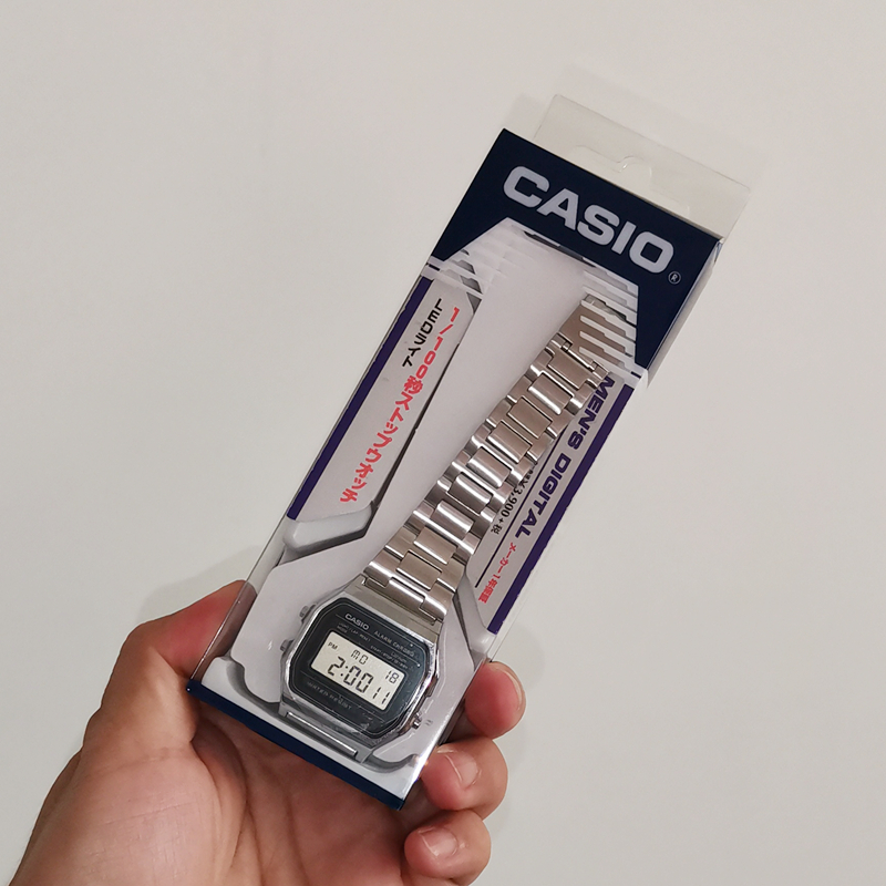 日本卡西欧 方形电子手表金属小方块情侣复古钢带防水男女表 CASIO 日本卡西欧 方形电子手表金属小方块情侣复古钢带防水男女表 CASIO