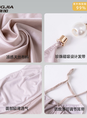夏季新款天丝防晒面罩女士户外遮阳护颈防紫外线国风真丝防晒口罩