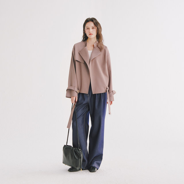 ທ້າຍອາທິດຕໍ່ໄປ Freeze Short Small Stand Collar Windbreaker High-Level Slim Casual Jacket Top