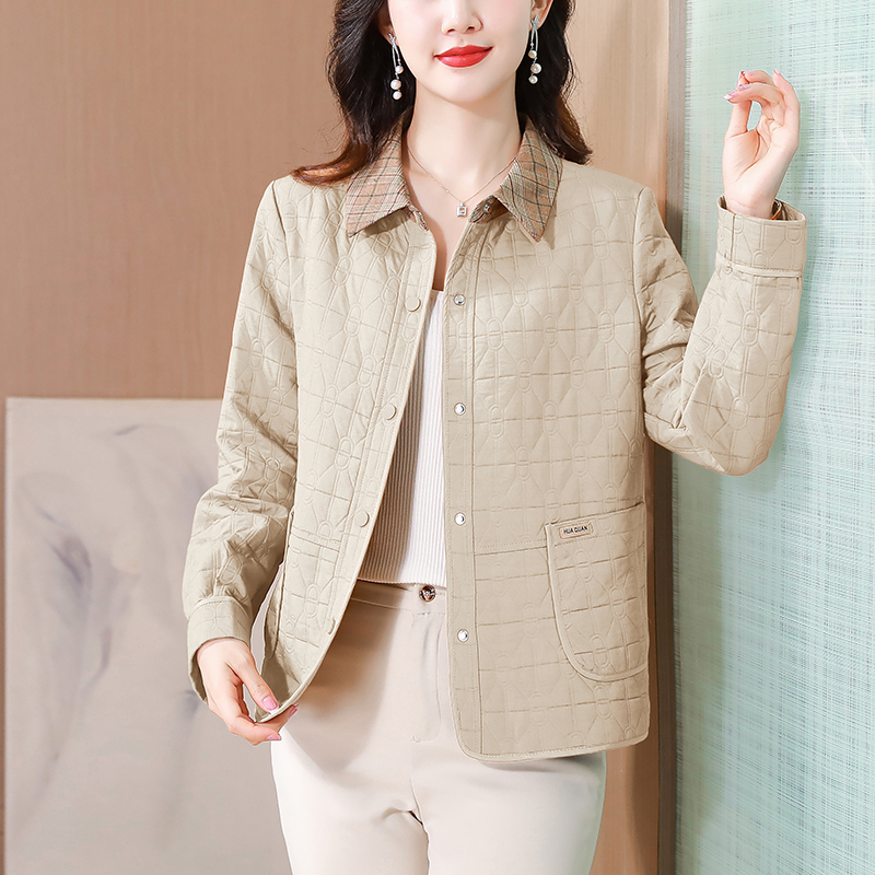 高端中年妈妈春秋衬衫外套女2025年新款时尚百搭休闲衬衣夹克上衣 - 图0