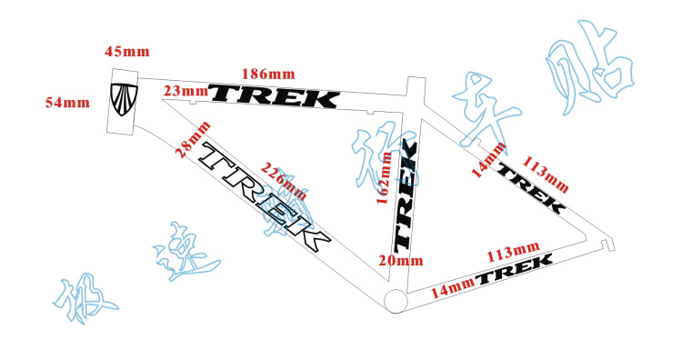 自行车贴纸 公路车山地车车架贴纸 崔克TREK diy雕刻车架贴纸