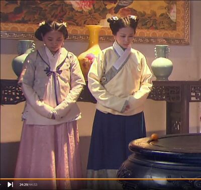 明朝服装女丫鬟古装侍女服汉服宫女服宫廷佣人女仆古代百姓民女服 虎窝淘