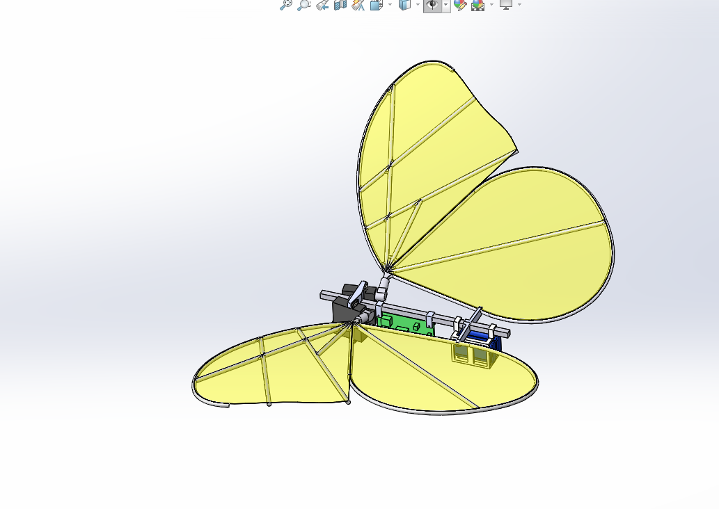 动态仿生蝴蝶设计三维模型SW建模SolidWorks 3D图纸可编辑素材 - 图0