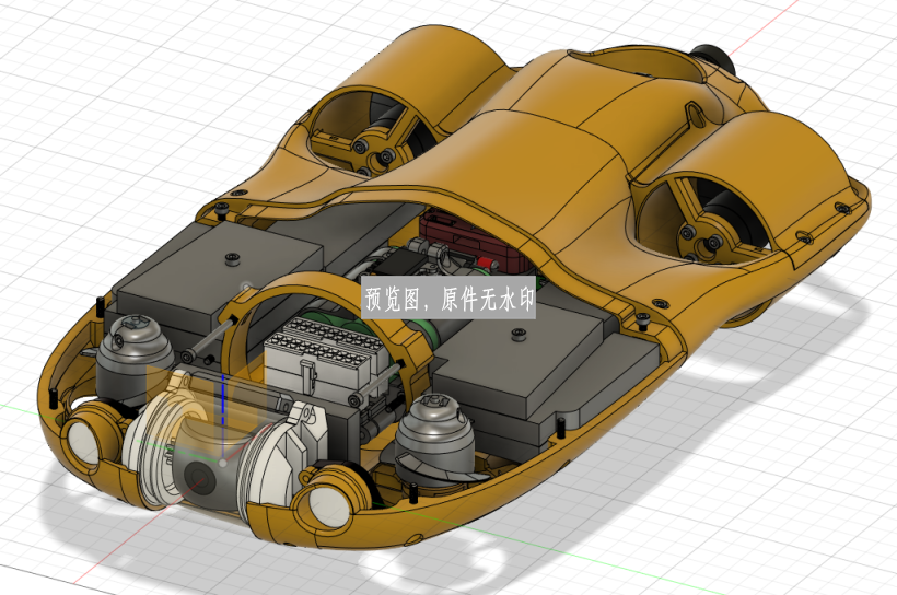 ROV CPS5水下无人机模型设计机器人三维Solidworks图纸3D建模文件 - 图0