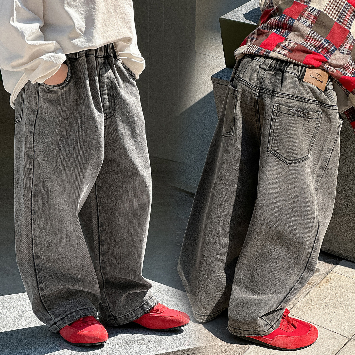 男孩牛仔裤全棉2025春秋新款儿童韩版复古长裤中小童百搭潮酷童装,淘宝优惠券,粉丝福利购,淘宝优惠卷