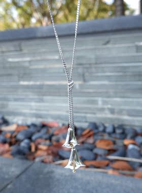 Vintage Avon银色铃兰项链女式毛衣链