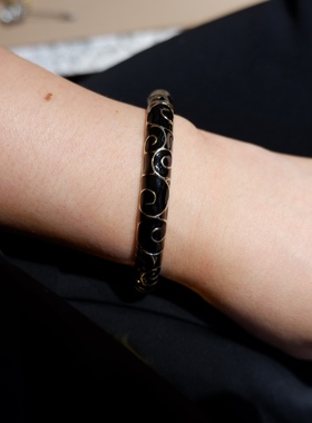 vintage古董彩色珐琅景泰蓝手镯