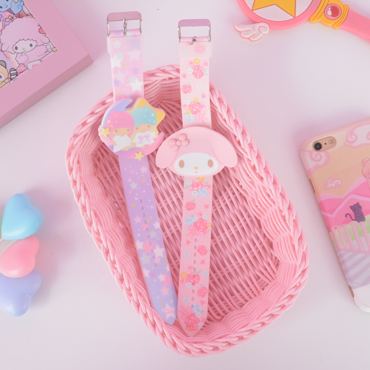 日韩原宿风卡通美乐蒂大耳狗电子表 猫叔少女馆国产腕表