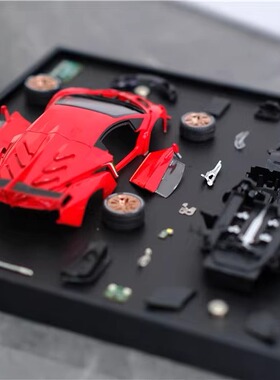 原创赛车跑车零件装裱画