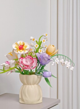 简约现代陶瓷布袋花瓶客厅摆件