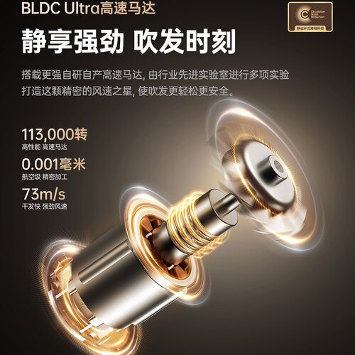 康夫吹风机F9Pro高速等负离子护发家用大功率风力速干电风筒 - 图2