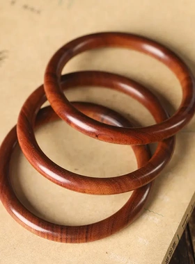 原创花梨木手镯女元檀木高贵彰显气质木镯平安如意贵妃镯子红木