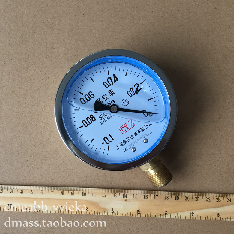 防震压力表量程-0.1-0MPA真空表直径100mm螺纹M20*1.5耐震真空表 - 图3
