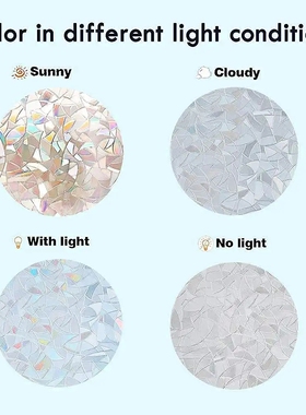 3D Rainbow Window Film Electrostatic Privacy Window Films Tr