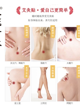九花十木灸贴套组6片装草本液艾草贴艾灸贴艾贴发热热敷