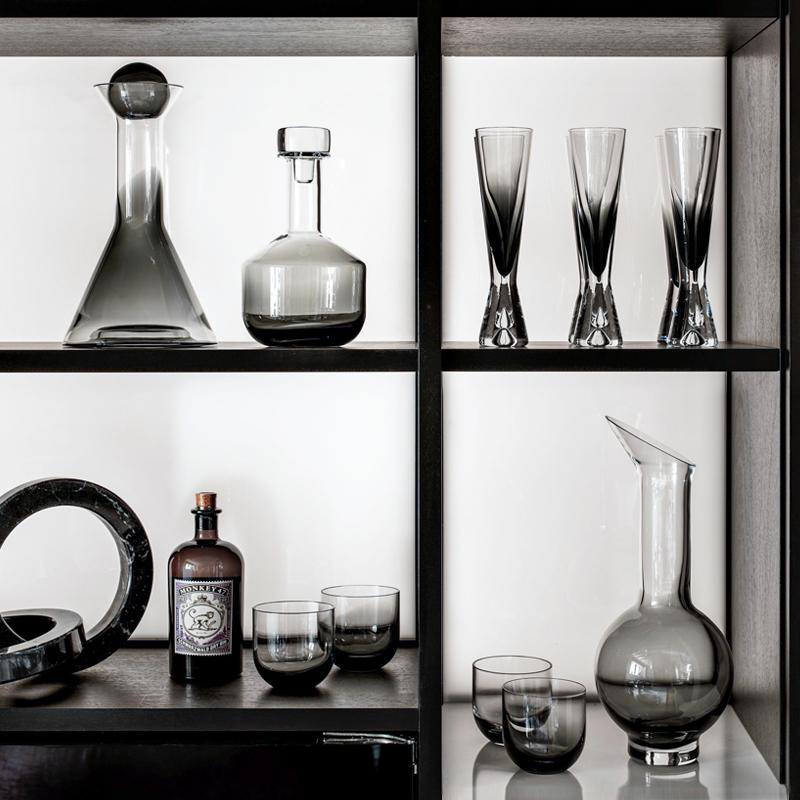 现代高级感酒杯酒具酒柜套装摆件样板间售楼部玻璃红酒杯组合装饰 - 图3