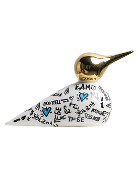 现代创意样板间售楼处桌面收纳盘摆件抽象人物动物小鸟组合装饰品