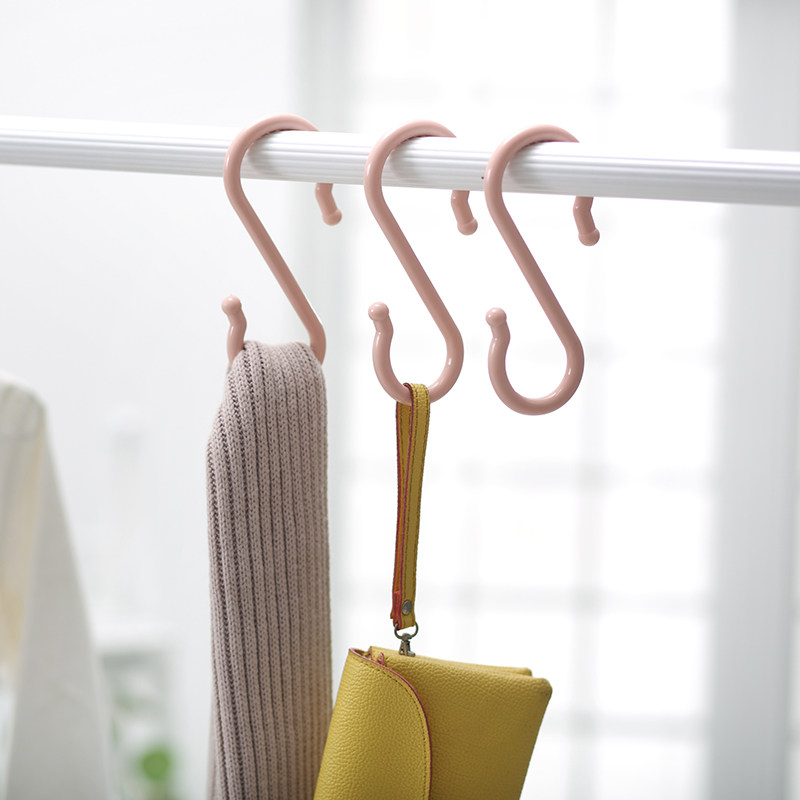非凡家品塑料S形门后小挂钩厨房钩子创意浴室免钉勾子衣柜衣服S钩,淘宝优惠券,粉丝福利购,淘宝优惠卷
