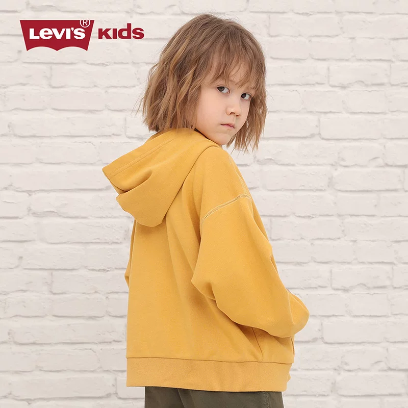 Футболка-толстовка из хлопка от Levi's для мужчин и женщин, детская одежда, для подростков