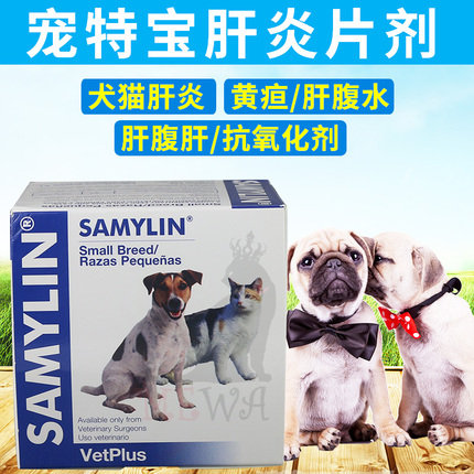 宠特宝Vetplus Samylin肝必利犬猫肝炎片剂散剂 黄疸腹 - 图1