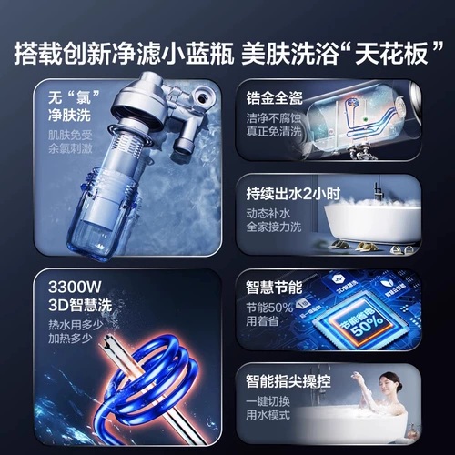 Водонагреватель субсидия на обмен, официальная техника Haier, бытовая техника для ванной комнаты, ванна, дехлорирование очищенной воды, 60 литров MV7