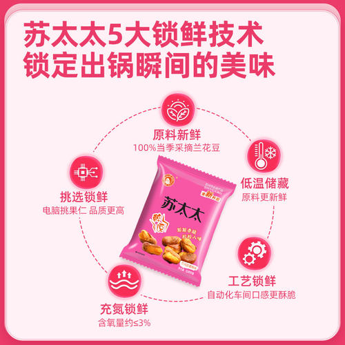苏太太香酥蚕豆5斤装批发炒货 小包装散称兰花豆零食小吃下酒菜 - 图2