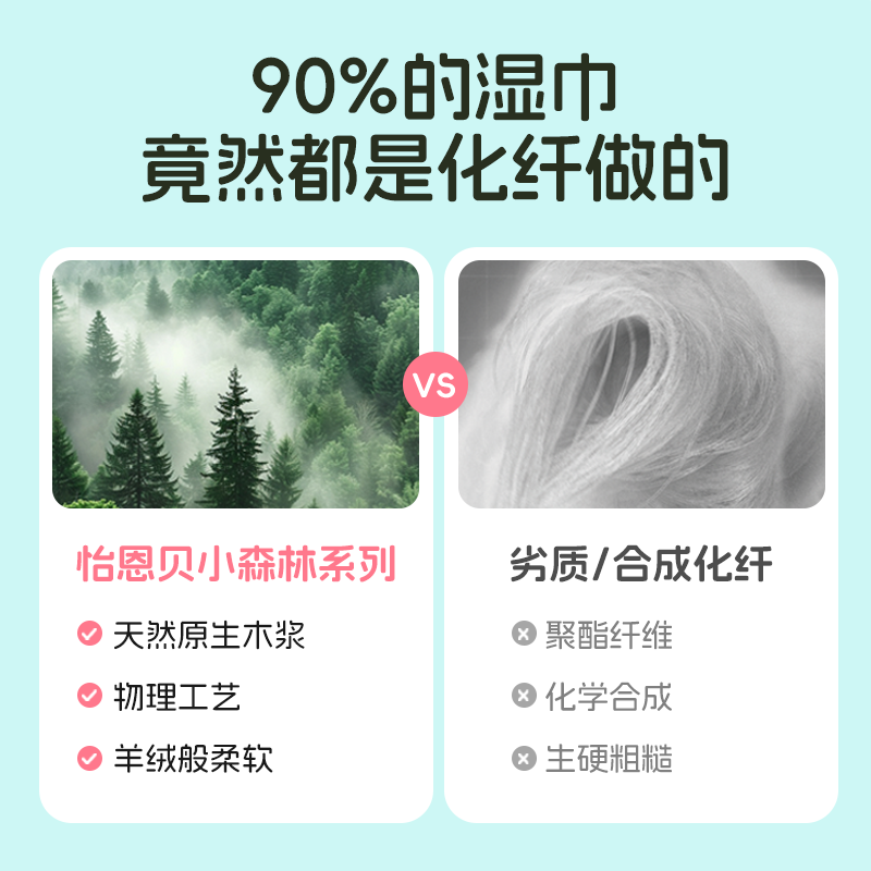 怡恩贝小森林加厚婴儿湿巾宝宝母婴新生手口专用新生儿实惠装,淘宝优惠券,粉丝福利购,淘宝优惠卷