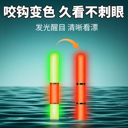 矶钓远投矶竿路滑漂浮漂电子夜光漂咬钩变色大物翘嘴日夜两用醒目-图1