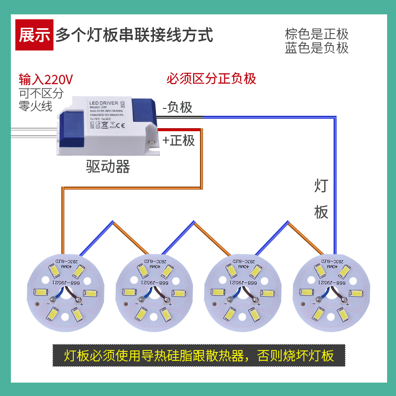 led5730灯板圆形吸顶水晶灯筒灯改造光源镜前灯吊灯替换灯芯灯盘 - 图2