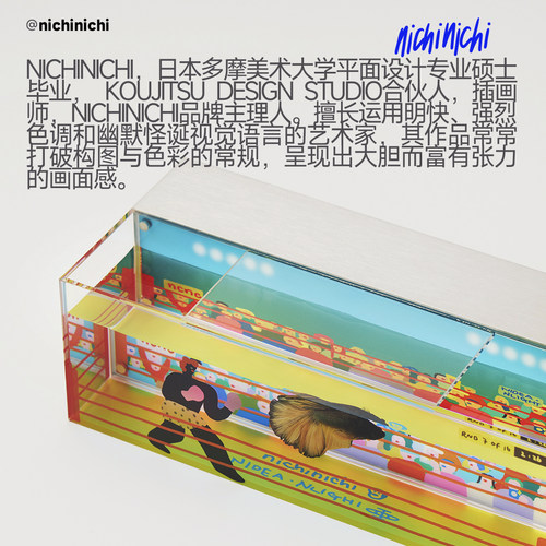 非必要不合作 x nichinichi 拳击手桌面摆件小夜灯氛围水气缸鱼缸 - 图3