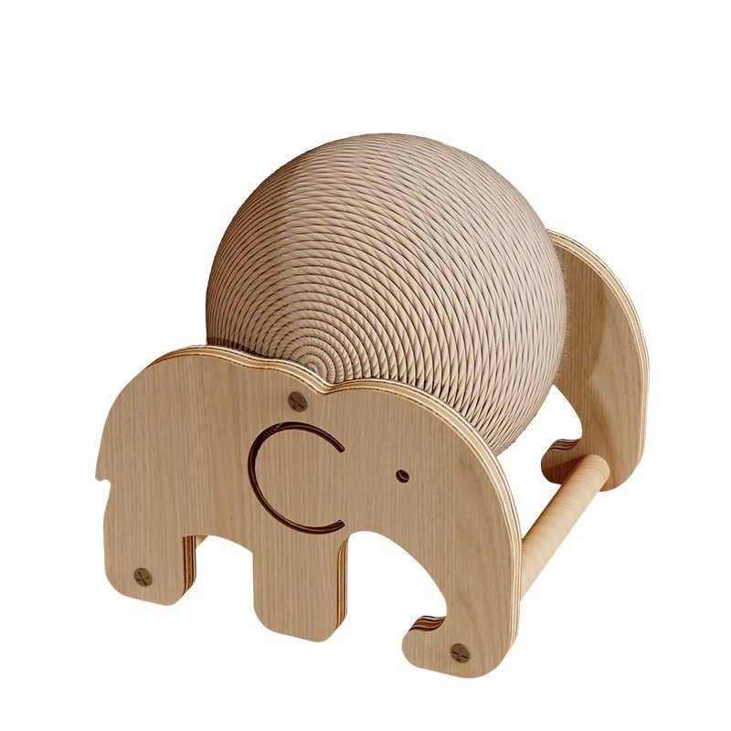 摩天轮剑麻猫抓球滚轮立式猫木抓球小熊大象自嗨解闷猫咪磨爪玩具,淘宝优惠券,粉丝福利购,淘宝优惠卷