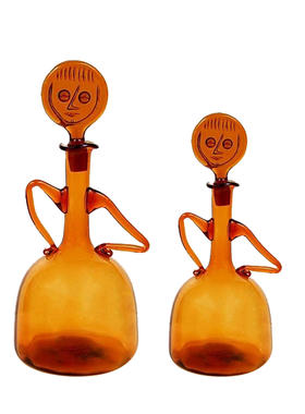 粤萱轻奢三彩花器玻璃摆件售楼处样板间酒店会所餐厅餐桌茶几软装