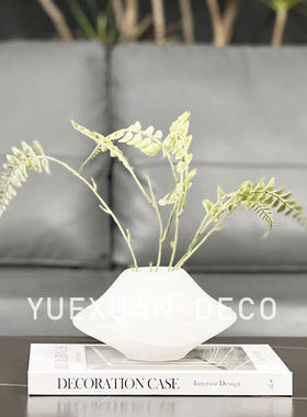 粤萱简约现代云石钟表摆件果盘纸巾盒售楼处样板间酒店展厅软装