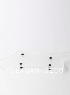 粤萱新中式不规则亚克力托盘摆件样板间售楼处茶室茶几客厅装饰品